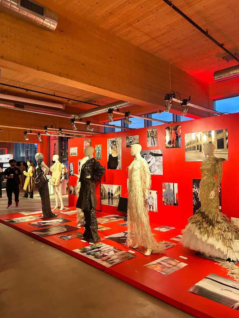 Various outfits on display at Fashion Art Toronto's Spring/Summer 2025 show.